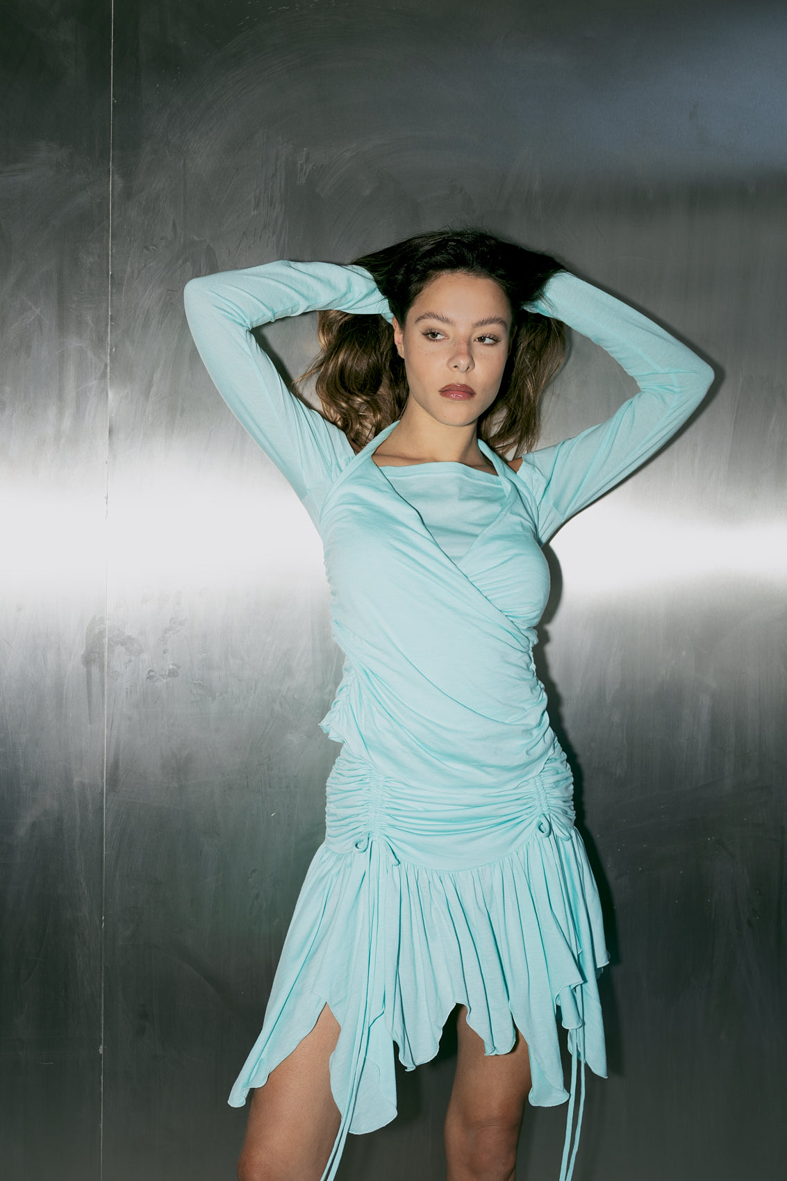 number 30 aquamarine skirt in cotton - limited