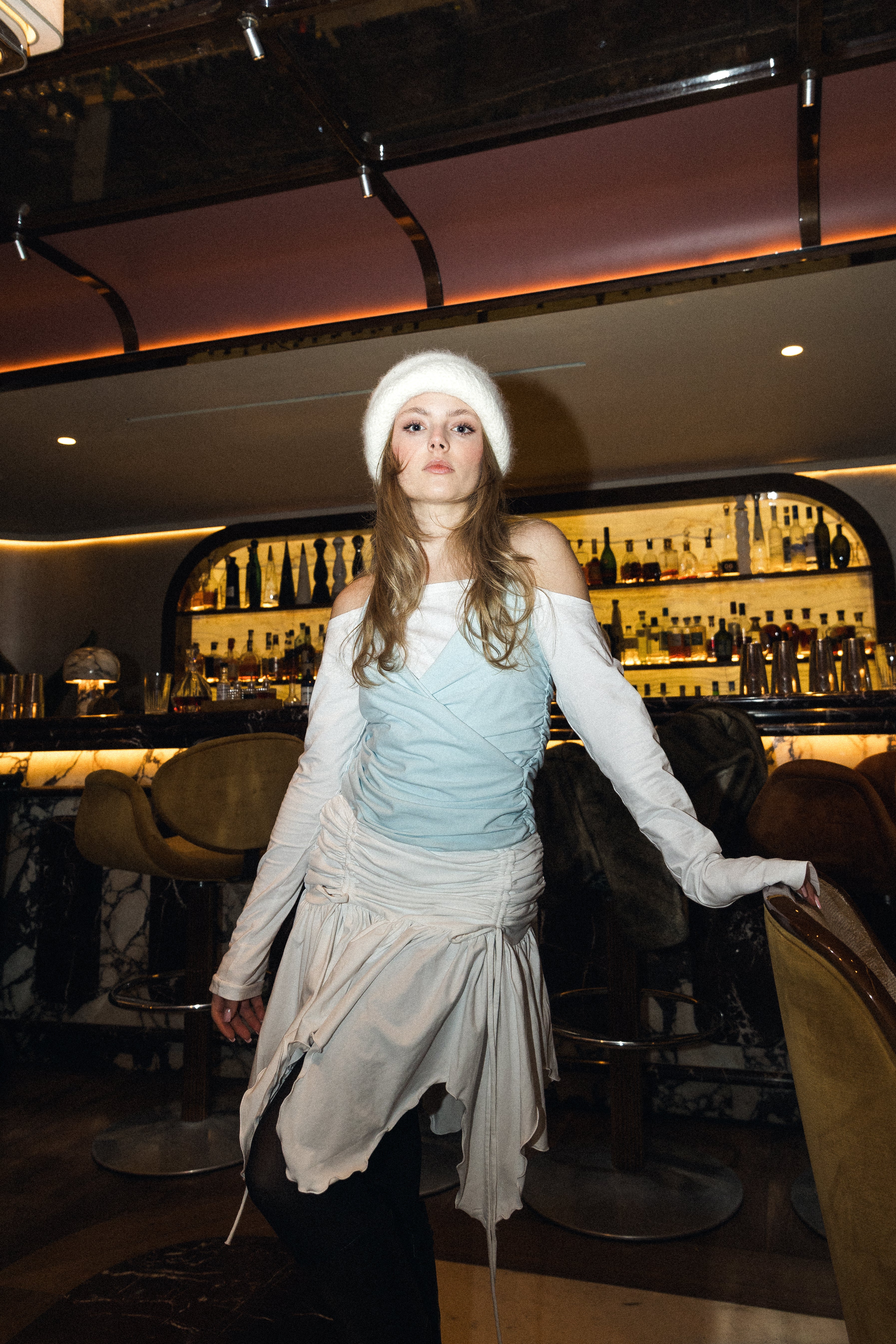 number 11 white skirt in cotton