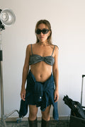 number 44 grey bralette top in cotton