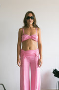 number 43 candy pink bralette top in cotton