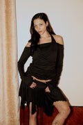 number 10 black skirt in cotton